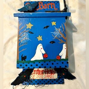 Wooden Hand Painted Bat Barn